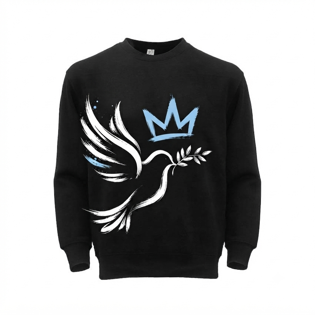 EnglishBoy Signature Dove Crewneck – Peace & Crown Graphic Sweatshirt